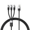 Кабель Baseus StarSpeed One-for-Three Fast Charging Cable USB-A to M+L+C 100W 1.5m 18W