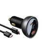 Автомобильное зарядное Baseus Digital Display PD3.1 Dual Fast Charger Car Charger U+C 140W