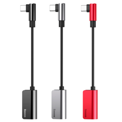 Адаптер Baseus Type-C Male To Type-C Female +3.5MM Female Adapter L45