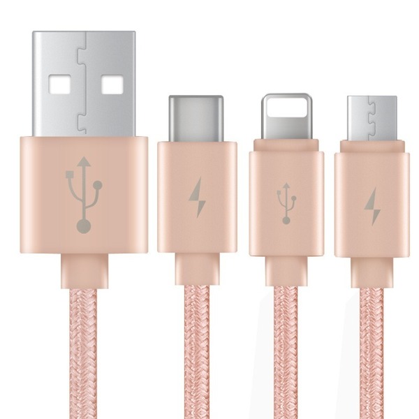 Кабель 3-in-1 Baseus Portman Series MicroUSB - Lightning - Type-C 1.2 M