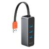 Адаптер Baseus Steel Cannon Series USB A to USB3.0*3+RJ45 HUB