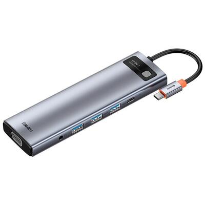 USB-хаб Baseus Metal Gleam Series 11-in-1 Type-C Docking Station