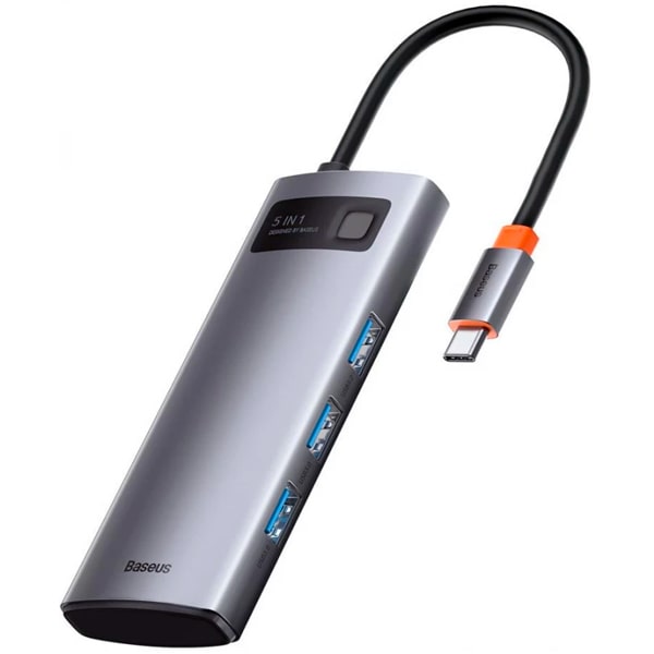 USB-хаб Baseus Metal Gleam Series 5-in-1 Type-C Docking Station 30Hz Version