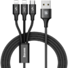 Кабель для Apple Baseus Rapid Series 3-in-1 microUSB - Dual Lightning 1.2 М