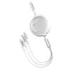 Кабель Baseus Bright Mirror One-for-three Retractable Data Cable USB to M+L+C