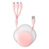 Кабель Baseus Let's go Little Reunion One-Way Stretchable 3-in-1 Data Cable