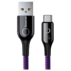 Кабель Baseus C-shaped Light Intelligent USB AM/CM 1м