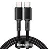 Кабель Baseus High Density Braided Data Cable Type-C to Type-C 100W 1m