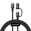 Кабель Baseus twins 2 in 1 cable Type-C to Type-C + iPhone 60W