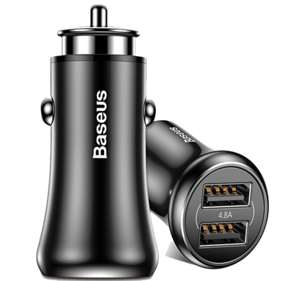 Автомобильная зарядка Baseus Gentleman 4.8A Dual-USB Car Charger
