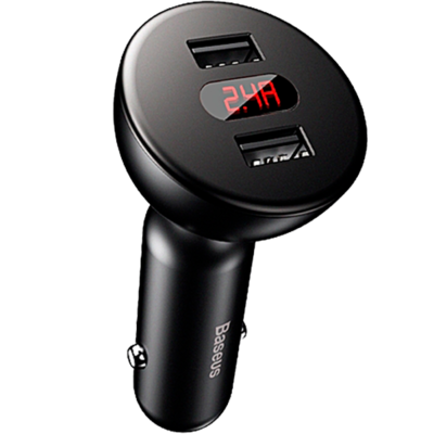 Автомобильная зарядка Baseus Shake-head Digital Display