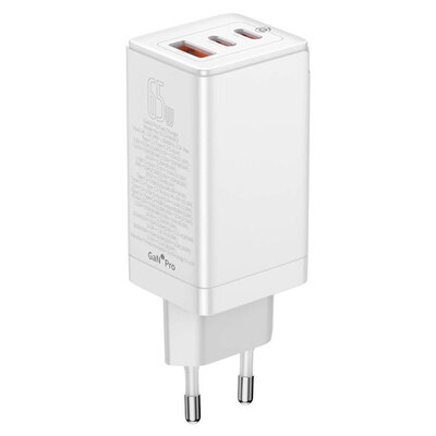 Сетевое зарядное Baseus GaN3 Pro Fast Charger 2C+U 65W