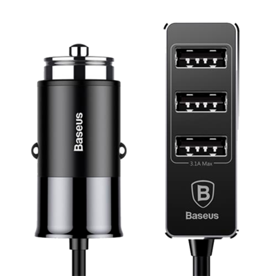 Автомобильное зарядное устройство Baseus Enjoy Together Four Interfaces Output Patulous Car Charger 5.5A