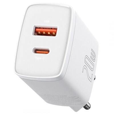 Сетевое зарядное Baseus Compact Quick Charger U+C 20W