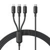 Кабель 3-в-1 OS-Baseus Silky One-for-Three Fast Charging Cable USB-C to M+L+C 100W