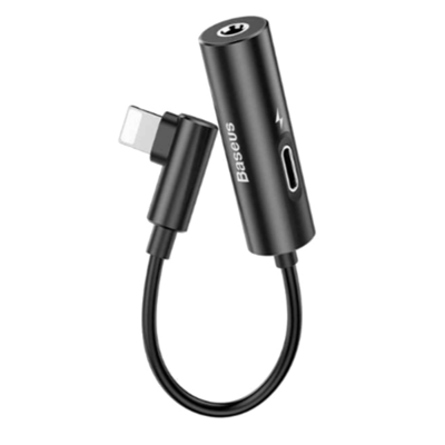 Аудио-переходник для iPhone Baseus L42 IP Male to 3.5mm+IP Female Adapter