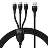 Кабель 3-в-1 Baseus Flash Series Ⅱ Fast Charging USB to M+L+C 100W