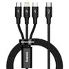 Кабель Baseus Rapid Series 3-in-1 Fast Charging Type-C to C+L+C PD 20W
