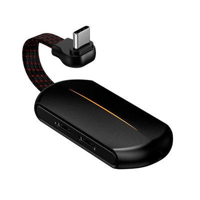 Адаптер Baseus GAMO 3-in-1 Type-c Male to Dual Type-c & 3.5mm Female Adapter L49