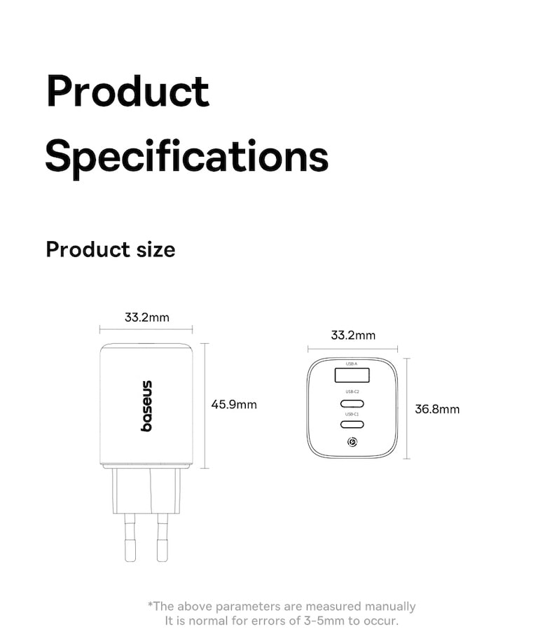 размеры продукта