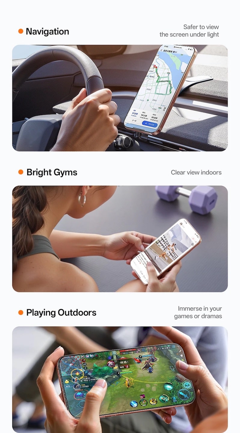 Экран не отражает свет 