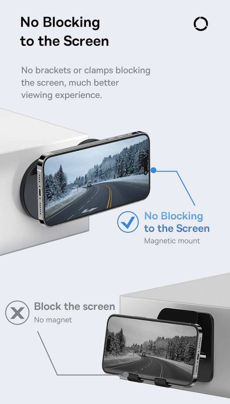 doesn't block the screen
