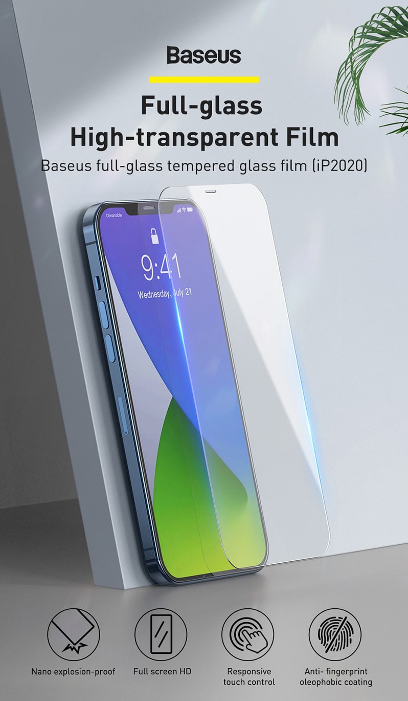 Cтекло для iPhone 12 Mini Baseus Full-glass Tempered Glass Film купить в  Минске